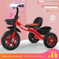 [Siêu Hot]  Xe đạp ba bánh trẻ em có nhạc 1-3-2-6 tuổi xe đẩy em bé lớn xe đạp xe đẩy xe đạp