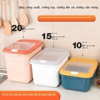 [Siêu Hot]  Xô đựng gạo gia đình chống côn trùng và chống ẩm Thùng đựng gạo 5.0kg hộp đựng gạo kín