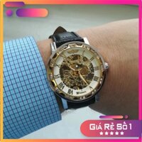 SIÊU KHỦNG ĐỒNG HỒ CƠ NAM AUTOMATIC xịn WINNER DÂY DA thời thượng thiết kế trang điểm ĐẸP GIÁ RẺ SIÊU KHỦNG