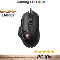 SIEU KHUYẾN MẠI Chuột Game Edra em6502 pro LED RGB DPI :16000