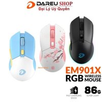 SIEU KHUYẾN MẠI Chuột không dây Dareu EM901X RGB Black / Pink / Blue White Superlight Wireless Gaming