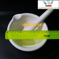 (Siêu lớn) Cối chày sứ giã nghiền phi 160mm thí nghiệm (ko tráng men bên tron