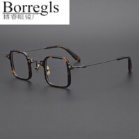 Siêu Mini Vừa Vàng Beam Thiết Kế Nhật Bản Handmade Retro Khung Vuông Cộng Hòa Trung Quốc Bộ Sưu Tập Tấm Cận Thị Kính Khung Nam Nữ Phong Cách