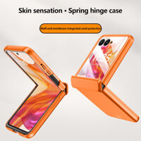 Siêu Mỏng Cảm Giác Da Mờ Gấp Bản Lề Lò Xo Ốp Lưng Điện Thoại Motorola Razr 50 Razr 50 Ultra Bao Gồm Tất Cả Chống Sốc