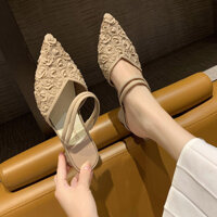 [Siêu Ngàn Nhìn Lại Khách] Giày Nữ Thời Trang Mùa Hè Nửa Dép Nữ Nêm Giày Nhựa Hàn Quốc Giày Sandal Thạch Chống Trơn Trượt Giày Công Sở