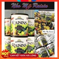 SIÊU NGON -  NHO KHÔ MỸ SUNVIEW RAISINS 3 MÀU 425GR