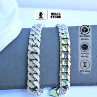 [Siêu Phẩm] 2 Mẫu Lắc Tay Bạc Nam Kiểu Xích Đính Đá Sang Trọng - Dễ Phối Đồ Phù Hợp Với Mọi Phong Cách