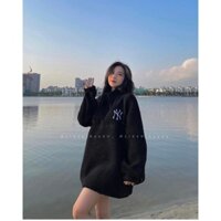 Siêu phẩm áo nỉ lông NY có khóa cổ, áo nỉ lông dày dặn