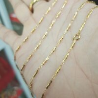 (Siêu phẩm bọng nhẹ như vàng- Bền bỉ) Dây Chuyền Nữ Trúc Xoăn Cao Cấp-Dùng lâu dài tắm rửa thoải mái không đen