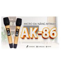 Siêu phẩm Micro không dây bluetooth karaoke AK-86 kiểu dáng hiện đại chất lượng cao cấp tích hợp echo trên thân micro