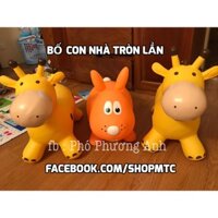 Siêu phẩm thú nhún cao su siêu cao cấp Hươu thấp cổ dễ thương hơn hươu cao cổ đáng yêu siêu xịn với 3 màu vàng hồng xanh