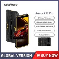 Siêu phẩm Ulefone Armor X12 Pro: Smartphone chống sốc giá rẻ Android 13 4GB+64GB, camera kép 13MP, hỗ trợ 4G VoLTE, pin 4860mAh, sạc nhanh 10W và NFC