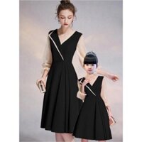 [Siêu Quà Tăng] [Mẹ và bé] Set Đầm vest ĐEN cao cấp thiết kế sang trọng, nổi bật độc quyền nhà
