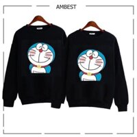 [SIÊU RẺ] Áo nỉ Sweater ⚡ 𝗙𝗥𝗘𝗘𝗦𝗛𝗜𝗣 ⚡ Áo Sweater  in hình Doremon áo phù hợp cho các cặp đôi