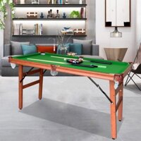 (Siểu Rẻ) Bàn Bi-a 1M4 Bằng Gỗ gập gọn, Trò Chơi giải Trí Bi da,Bida Gỗ Cao Cấp Mặt Nỉ Siêu Bền Cho Gia Đình