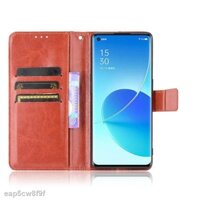 Siêu rẻ Bao da điện thoại kiểu ví cho OPPO Reno6 Reno6Pro Reno6Z Reno6 5G