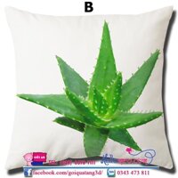 [Siêu Rẻ] Bao Gối Ôm Trang Trí, Bọc Gối Tựa Phòng Khách Đẹp Rẻ Nhất Shoppe 45 x 45cm Mẫu Gối 3D Xương Rồng