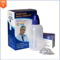 [Siêu  rẻ] Bình Rửa Mũi Thẳng Nanocare Cho Bé Kèm 20 Gói Muối