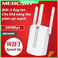 [Siêu Rẻ] Bộ kích sóng wifi Mercury MW300RE Chính hãng (3 anten, 300Mbps) phủ sóng mạnh mẽ