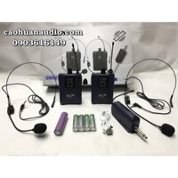 SIÊU RẺ--Bộ Micro không dây 2 người Đeo tai XD-SH UHF W-15E UHF tần số cao