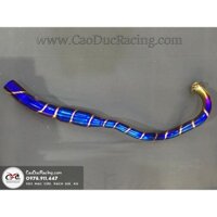 SIÊU RẺ - Cổ pô bầu hơi Titan xi xoắn - Cho ex150