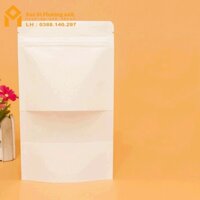 [SIÊU RẺ] Combo 100 Chiếc Túi Zip Giấy Kraft Trắng 15x22_Bao Bì Phương Anh