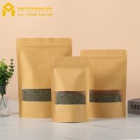 [SIÊU RẺ] Combo 100 Chiếc Túi Zip Giấy Kraft Nâu 14x20_Bao Bì Phương Anh