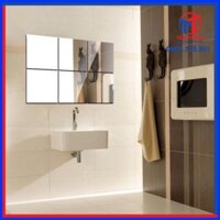 [Siêu Rẻ] Combo 4 Gương dẻo dán tường nhà tắm kt 30x30cm