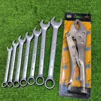 {Siêu Rẻ} ComBo 7 Khoá Cờ Lê 8 10 12 13 14 17 19 Và Kìm Bấm 10in {Miệng Cong}