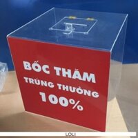 [SIÊU RẺ ĐẸP] Hòm Phiếu , Tip box  Mica Trong - LẤP GHÉP TIỆN LỢI - Thùng phiếu mika vuông 15-35cm