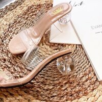 Siêu rẻ- Dép nữ cao gót 2 quai trong gót tròn trong 5cm