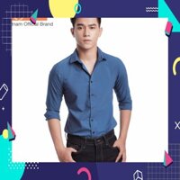 [Siêu rẻ] [GIÁ SỈ, ẢNH THẬT] Áo sơ mi nam dài tay dáng ôm (xanh coban)