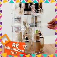 [SIÊU RẺ] Kệ Mỹ Phẩm Trụ Xoay MICA 360 Độ Giúp Dễ Điều Chỉnh Và Xoay Khay Đựng Nhiều Món Đồ Mỹ Phẩm Cần Dùng