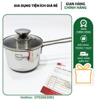 {Siêu Rẻ} Nồi Quánh Five Star 16cm - 18cm Inox 3 Đáy Truyền Nhiệt Nhanh, Chống Cháy Khét Có Thể Dùng Cho Bếp Từ