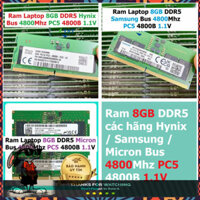 .:SIÊU RẺ:. Ram Laptop DDR5 Micron / Hynix / Samsung 8GB Bus 4800MHz PC5-4800B 1.1V Dùng Cho Máy Tính Xách Tay