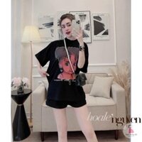 Siêu Rẻ - Set bộ cotton cô gái tóc xù - FS88