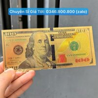 [SIÊU RẺ] Sỉ 100 Tờ Tiền 100 Usd Plastic Mạ Vàng Kỷ Niệm đẹp mắt Lì Xì Tết 2023 độc đáo