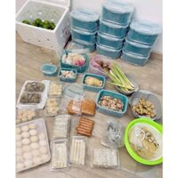 SIÊU RẺ SIÊU TIỆN/ SET 5 HỘP ĐỰNG ĐỒ TỦ LẠNH ĐA NĂNG 2 LỚP CAO CẤP CÓ NẮP ĐẠY ĐỰNG THỰC PHẨM