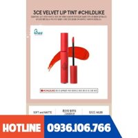 [SIÊU RẺ]   Son 3CE Kem Velvet Lip Tint Màu Child Like - Hàn Quốc  - Mỹ Phẩm Beco