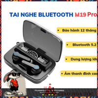 .:SIÊU RẺ:. Tai nghe bluetooth nhét tai M19 Pro TWS 5.1 - Cảm ứng không dây, Chống Nước iosX7 đàm thoại nghe nhạc