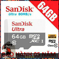 .:SIÊU RẺ:. Thẻ Nhớ Micro SD San Disk 64Gb Class 10 Dùng Cho Máy Điện Thoại Smartphone, Loa Bluetooth, MP3, Máy Tính Bản