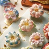 [SIÊU RẺ❤️] – Khuôn Silicon 6D - Bộ 5 hoa anh đào - Trang trí bánh sinh nhật bánh kem