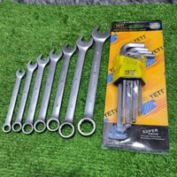 {Siêu Rẻ}ComBo 7 Khoá Cờ Lê 8 10 12 13 14 17 19 Và Bộ Lục Giác Bi Ngắn