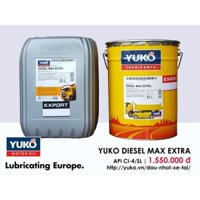 (SIEU RẺ)DẦU ĐỘNG CƠ DIESEL CAO CẤP ĐA DỤNG._YUKO DIESEL MAX EXTRA 20W-50 CI-4 20L