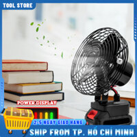 【siêu rẻ】Quạt chạy pin makita 8inch; đường kính 22cm; chạy chân pin phổ thông Quạt dùng pin, quạt pin mini sạc dự phòng