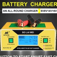 Siêu Sạc Acquy 6v 8v 12v 14v 16v 24v thông minh 2Ah - 200Ah-Máy sạc bình Ắc quy thông minh