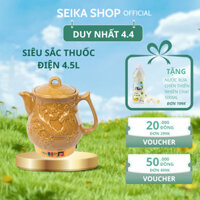 Siêu Sắc Thuốc Tự Động, Ấm Sắc Thuốc Bằng Điện SEIKA 4.5L Gốm Bát Tràng, Có Báo Réo - SKS 455