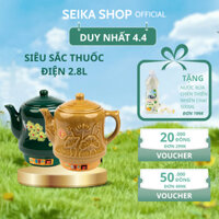 Siêu Sắc Thuốc Tự Động, Ấm Sắc Thuốc Bằng Điện SEIKA 2.8L Gốm Bát Tràng Chịu Nhiệt Cao Cấp - SKS 282