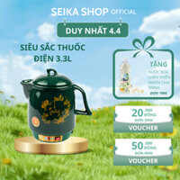 Siêu Sắc Thuốc Tự Động, Ấm Sắc Thuốc Bằng Điện SEIKA 3.3L Gốm Bát Tràng, Có Báo Reo - SKS 375