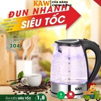 [SIÊU SALE] Ấm Đun Nước Inox Điện Máy Xanh, Ấm Trà Thủy Tinh Chịu Nhiệt KAW Dung tích 2L BH TẠI SALA SHOP SG